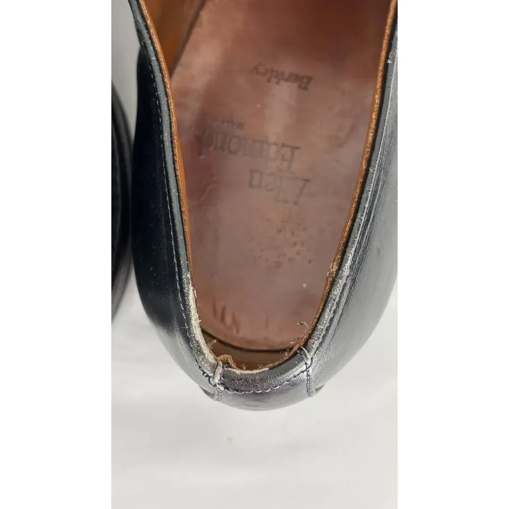 Allen Edmonds Bristol Black Leather Plain Toe Derby Dress Shoes Mens Size 12